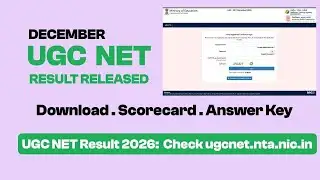 🔥OFFICIAL RESULT OUT || UGC NET DECEMBER 2025 RESULT || UGC NET RESULT 2025 || UGC NET 2025 RESULT