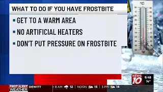 Officials urge caution as frostbite risk increases in cold temperatures