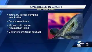 OHP: 19-year-old driver dies in crash on Turner Turnpike