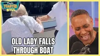 OLD WOMAN FALLS THROUGH BOAT! | Double Toasted Bites