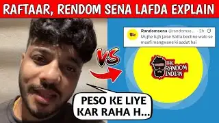OMG 😱 ! RAFTAAR & Rendom Sena LAFDA FULL EXPLAINED |  