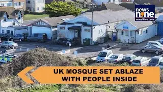On cam: With many Muslim worshippers inside, masked men torch UK mosque