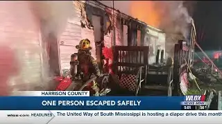 One person escapes early morning fire in Harrison County