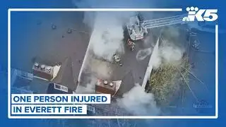 One person injured in Everett apartment fire