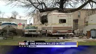 One person killed in RV fire