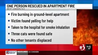 One person rescued from NH apartment fire