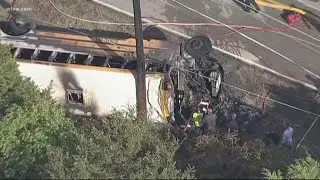 One student dead, 3 hurt in school bus crash