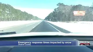 Onslow County emergency response times being impacted by snow