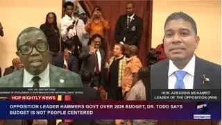 OPPOSITION LEADER HAMMERS GOVT OVER 2026 BUDGET, DR TODD SAYS BUDGET IS NOT PEOPLE-CENTERED