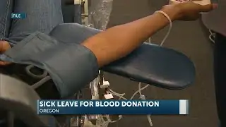 Oregonians can sick time to donate blood