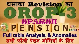 OROP-3, Post-2016, Gp-X; Detailed Pension Rate & Arrears Analysis, SPARSH Pension Updates...