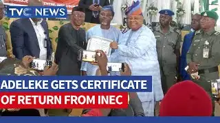 Osun Gov-elect, Adeleke gets Certificate of Return from INEC [Video]