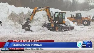 Oswego city crews working nonstop to clear snow after heavy storm