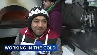 Outdoor workers in Philadelphia brave the bitter cold