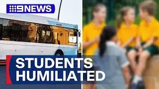 Outrage after young students from Jewish school targeted on excursion | 9 News Australia