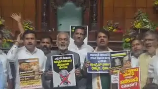 OVERNIGHT AGITATION, ₹6,000 CR SCAM :BJP AND JD(S) OVERNIGHT PROTEST ROCKS KARNATAKA ASSEMBLY!