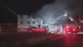 Overnight fire in Akron at vacant apartment building