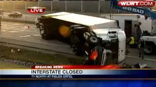 Overturned Semi Closes NB I-71