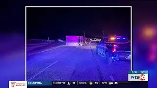 Overturned tractor-trailer shuts down lanes near I-20 in Lexington