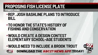 PA lawmaker proposing creating a fish license plate