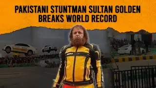 Pakistani Stuntman Sultan Golden Breaks World Record | Fastest Reverse Drive Jump