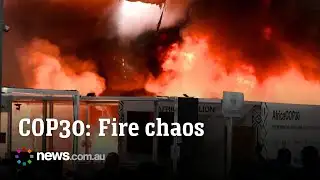 Panic as flames rips through COP30 in Brazil