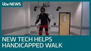 Paralysed man walks using mind-controlled exoskeleton | ITV News