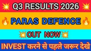 Paras Defence Q3 Results 2026 || Paras Defence share news today