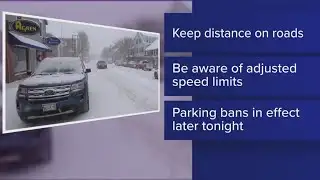 Parking bans issued for storm cleanup Sunday night