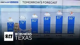 Patchy fog for North Texas and chance for isolated showers