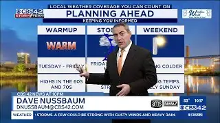 Patchy Fog Tonight, Warming Trend Starts Tuesday, Storms Arrive Friday - CBS42 News @ 10pm