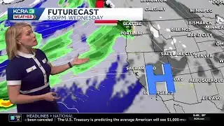 Patchy valley fog Monday. Turning partly sunny.