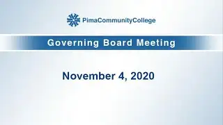 PCC Governing Board Meeting November 4, 2020