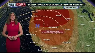 Peak heat Wednesday, above average into the weekend