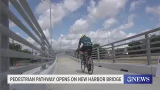 Pedestrian pathway opens on Harbor Bridge
