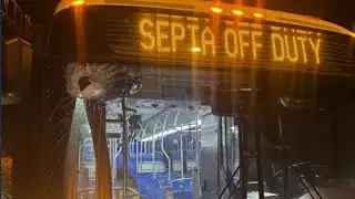 Pedestrian shatters SEPTA bus windshield on I-76