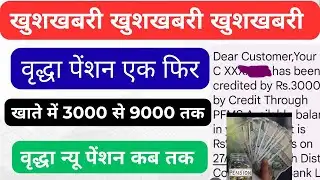 वृद्धा पेंशन एक बार फिर खाते में।। Pension payment news।। Old widow viklang pension payment update।।