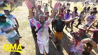 People across the US celebrate Holi