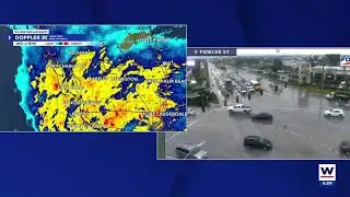 Persistent rain creates obstacles for drivers on Fowler Street