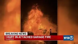 Person injured in overnight garage fire in Plainfield