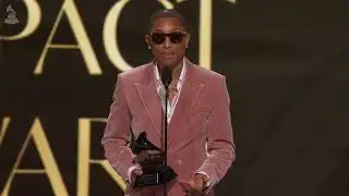 PHARRELL WILLIAMS Wins DR. DRE GLOBAL IMPACT AWARD | 2026 GRAMMYs Acceptance Speech