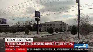 Pipe burst, ceiling collapse forces hotel guests to be displaced in Murfreesboro