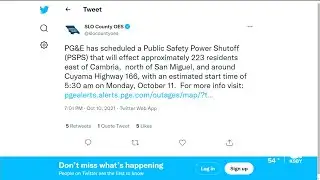 Planned power outages expected for PG&E customers