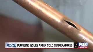 Plumbing issues after cold temperatures sweep through Carolinas