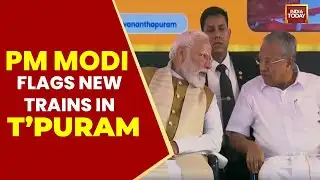 PM MODI IN KERALA | Amrit Bharat Express Trains Flagged Off in Thiruvananthapuram