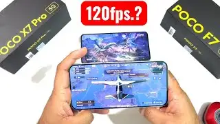 POCO F7 vs POCO X7 Pro BGMI 120fps Graphics Settings Comparison 🚀🚀🚀🔥🔥🔥 #pocof7 #