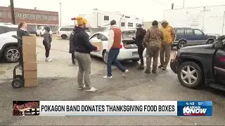 Pokagon Band distributes Thanksgiving food boxes in Benton Harbor