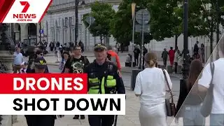 Poland shoots down Russian drones in airspace breach | 7NEWS