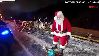 Police Bodycam: Cops Pull Over SANTA CLAUS?!