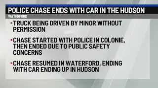Police Chase end with car in Hudson River, 15-year-old arrested